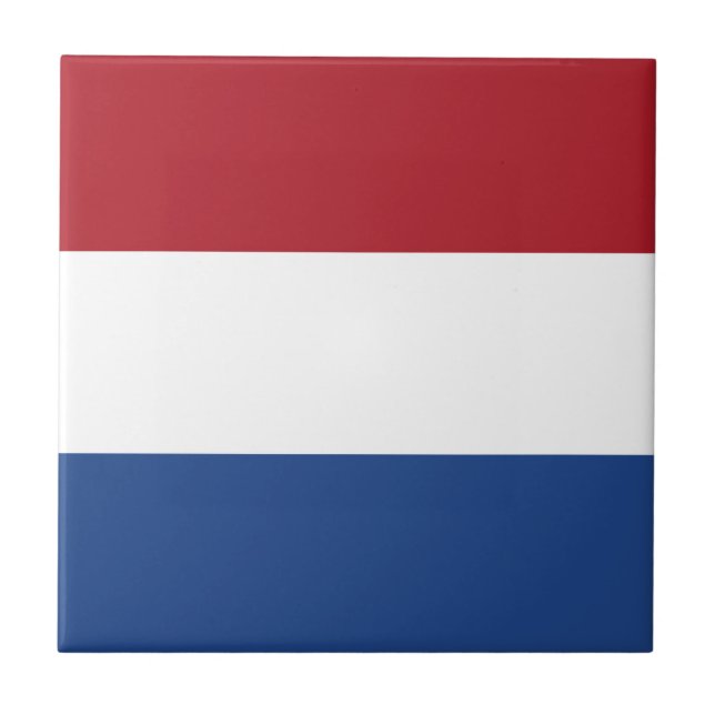 Flag Netherlands Tricolor Ceramic Tile (Front)