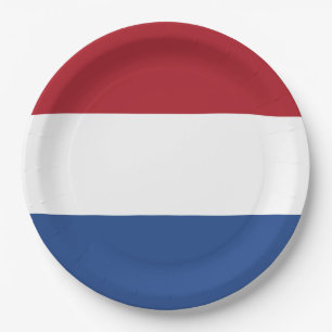 Flag Netherlands Tricolor Paper Plates
