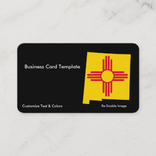 Flag New Mexico State Business Card 