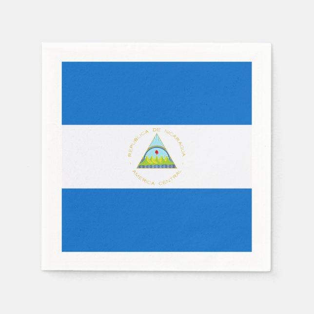 Flag: Nicaragua Paper Napkins (Front)