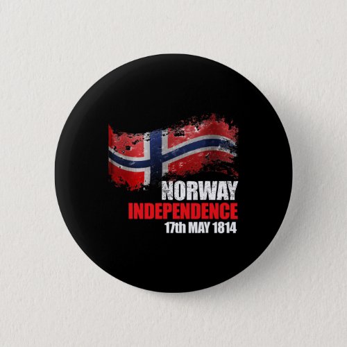 Flag Norwegian Independence Day  Button