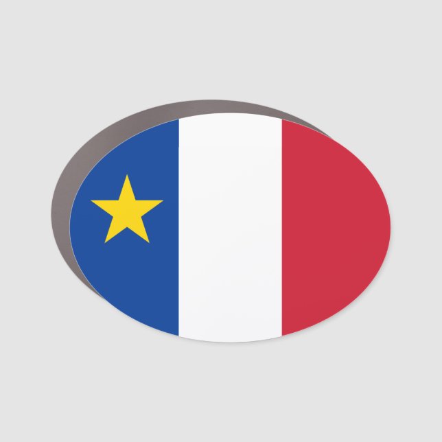 Flag of Acadia Car Magnet (Front)