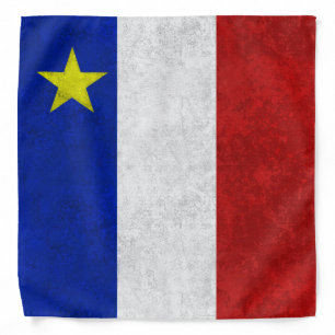 Flag of Acadia Distressed Grunge Bandana