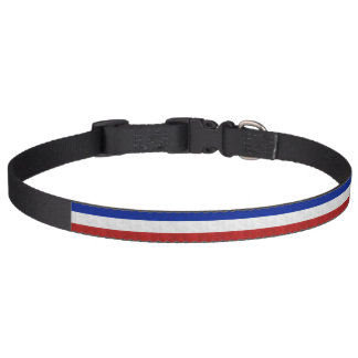 Flag of Acadia Distressed Grunge Pet Collar