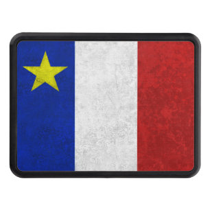 Flag of Acadia Distressed Grunge Tow Hitch Cover