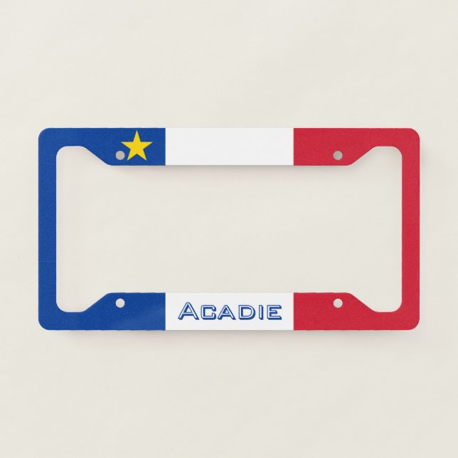 Flag of Acadia License Plate Frame (Front)