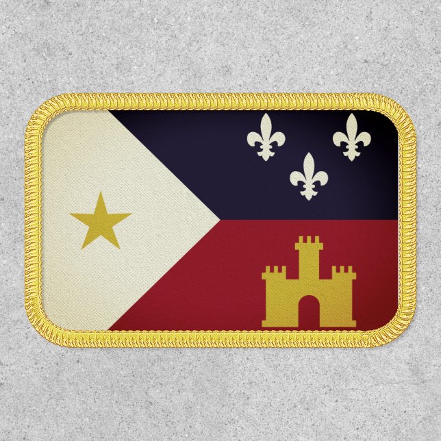 Flag of Acadia, Louisiana Patch (Front)