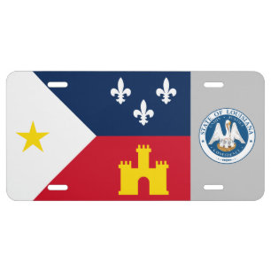 Flag of Acadiana License Plate