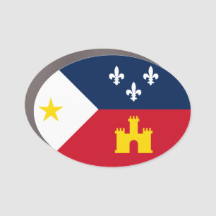 Flag of Acadiana, Louisiana Car Magnet