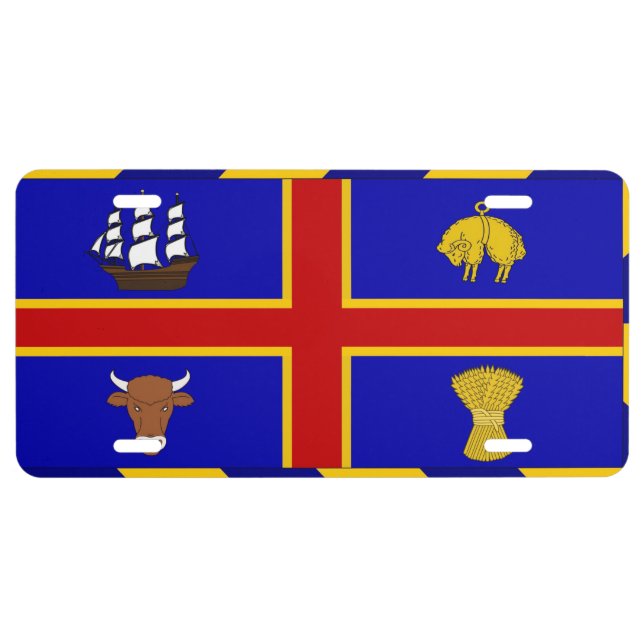 Flag of Adelaide, Australia License Plate (Front)