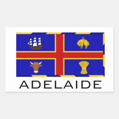 Flag of Adelaide Australia Rectangular Sticker