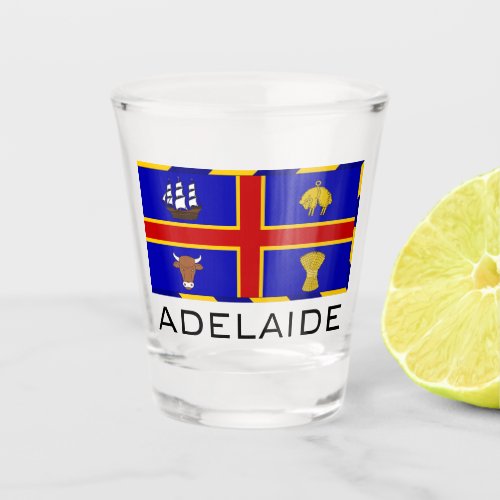Flag of Adelaide Australia Shot Glass