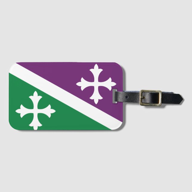 Flag of Adjuntas, Puerto Rico Luggage Tag (Front Horizontal)