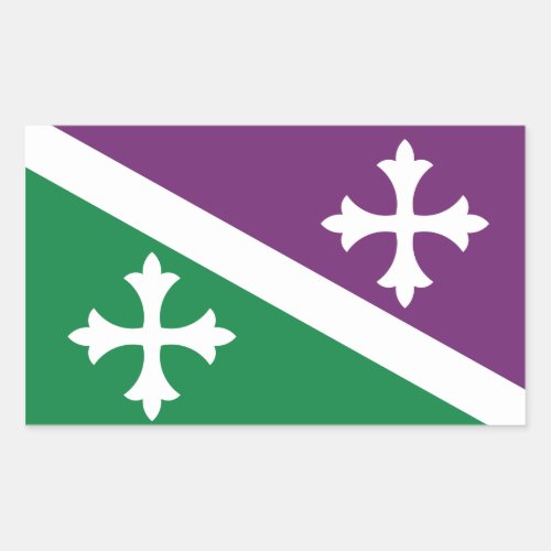 Flag of Adjuntas Puerto Rico Rectangular Sticker