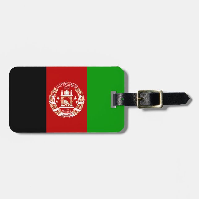 Flag of Afganistan Easy ID Luggage Tag (Front Horizontal)