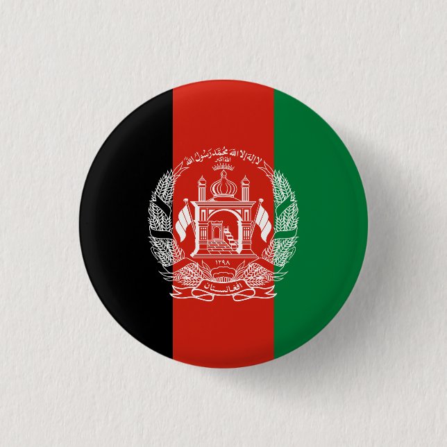 Flag of Afghanistan Button (Front)