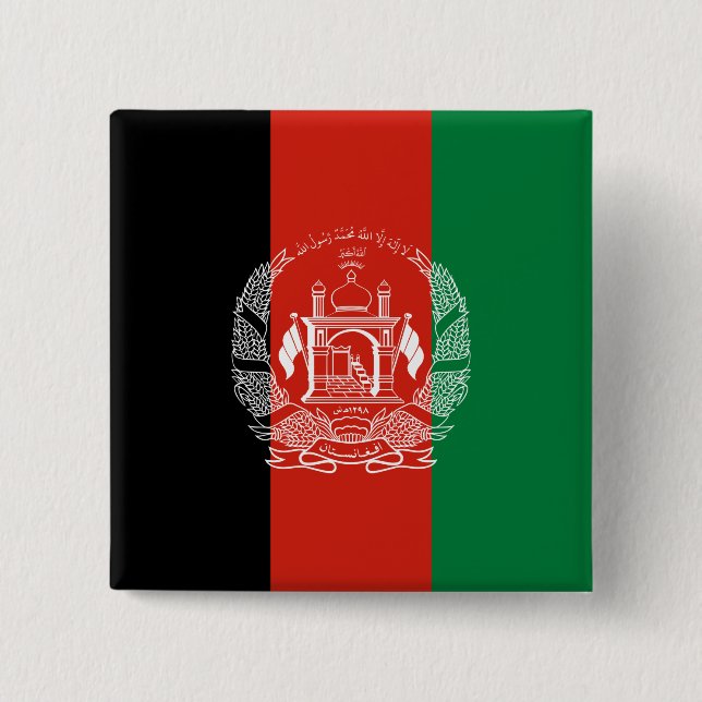 Flag of Afghanistan Button (Front)
