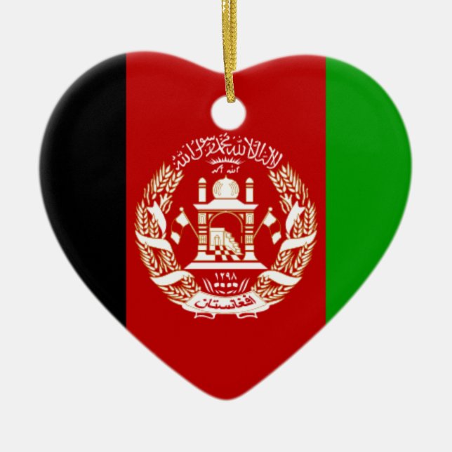 Flag of Afghanistan Ceramic Ornament (Front)