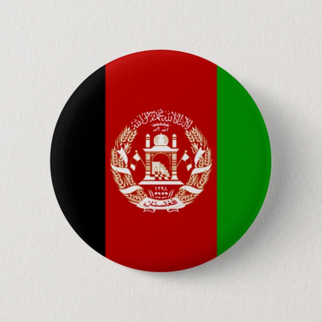 Flag of Afghanistan Pinback Button (Front)