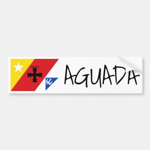 Flag of Aguada Puerto Rico Bumper Sticker