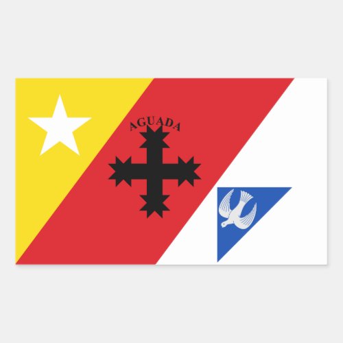 Flag of Aguada Puerto Rico Rectangular Sticker