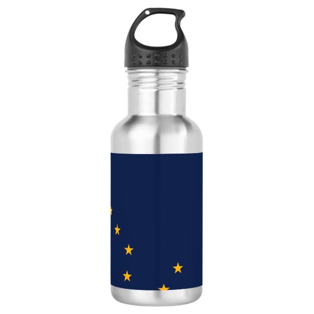 Flag of Alaska Stainless Steel Water Bottle (Front)