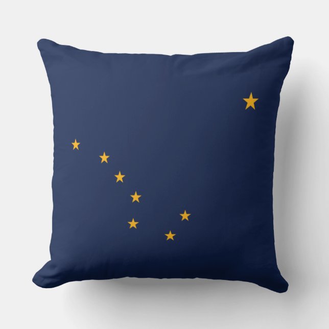 Flag of Alaska Throw Pillow (Front)