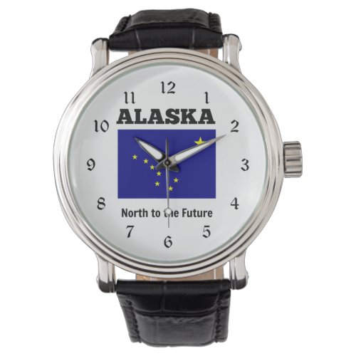 Flag of Alaska with state motto Watch