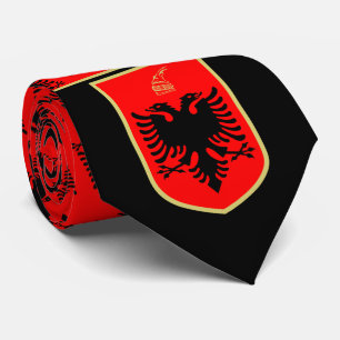 Flag of Albania, Albanian Coat of Arms Neck Tie