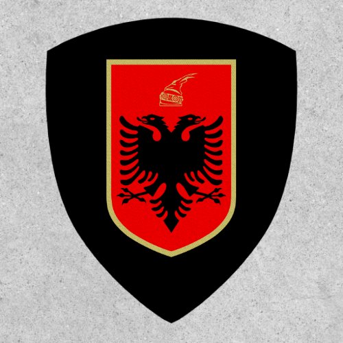 Flag of Albania Albanian Coat of Arms Patch