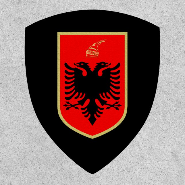 Flag of Albania, Albanian Coat of Arms Patch (Front)