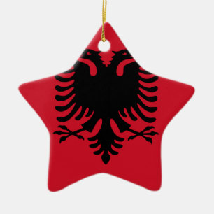 Flag of Albania Ceramic Ornament