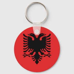Flag of Albania - Flamuri Kombëtar - Albanian Fla Keychain