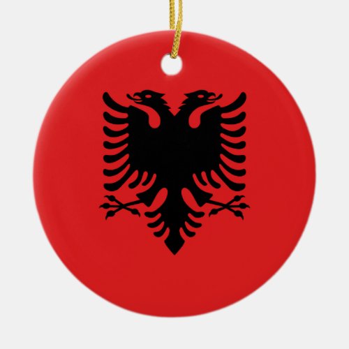 Flag of Albania _ Flamuri Kombtar _ Albanian Flag Ceramic Ornament