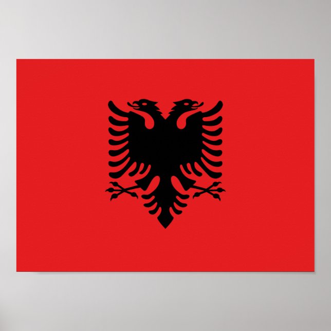 Flag of Albania - Flamuri Kombëtar - Albanian Flag Poster (Front)