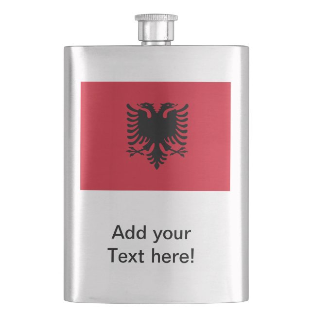 Flag of Albania Flask (Front)
