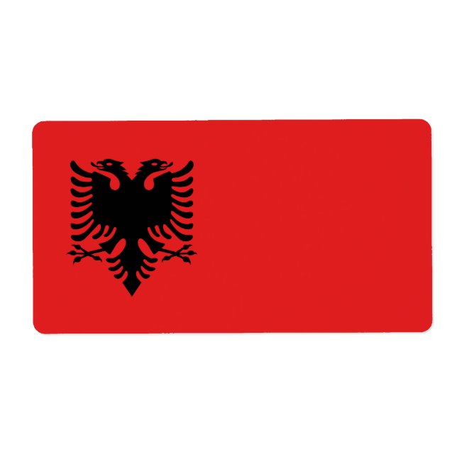 Flag of Albania Label (Front)