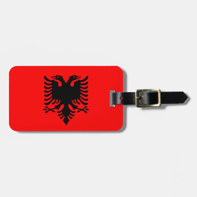Flag of Albania Luggage Tag (Front Horizontal)