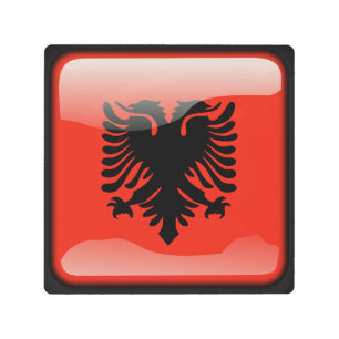 Flag of Albania Metal Print