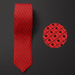 Flag of Albania Pattern Neck Tie<br><div class="desc">Flag of Albania Pattern Necktie highlights the national colors of the country from a distance by employing a clever angled design. Upon closer inspection,  the seamless repeatable pattern of tiny flags showcases the country's national banner in an aesthetically pleasing way.</div>