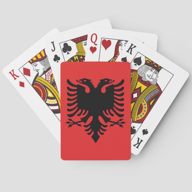 Flag of Albania Poker Cards (Back)