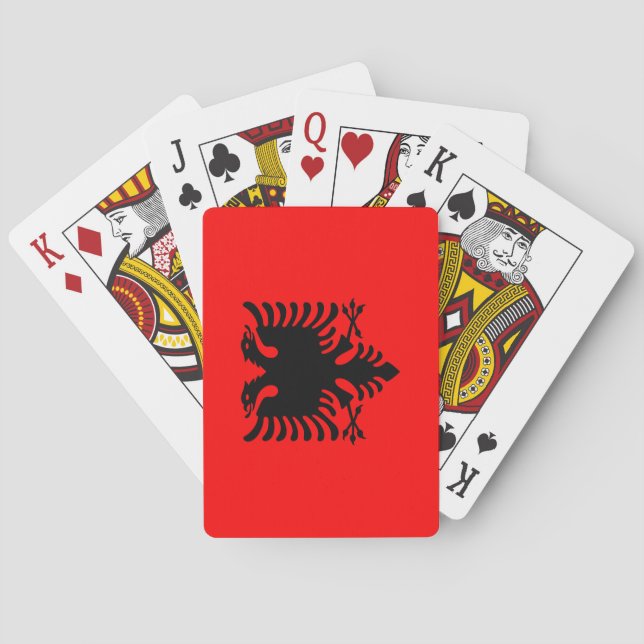 Flag of Albania Poker Cards (Back)