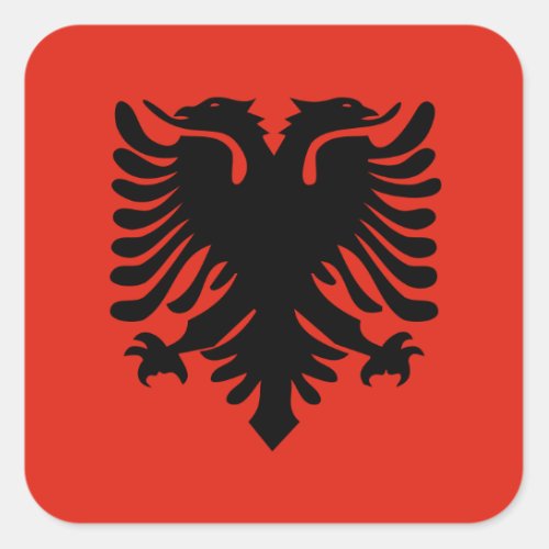 Flag of Albania Square Sticker