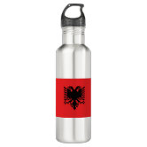 Albanian Flag Sports Water Bottle 