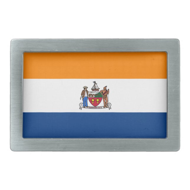 Flag of Albany, New York Belt Buckle (Front)