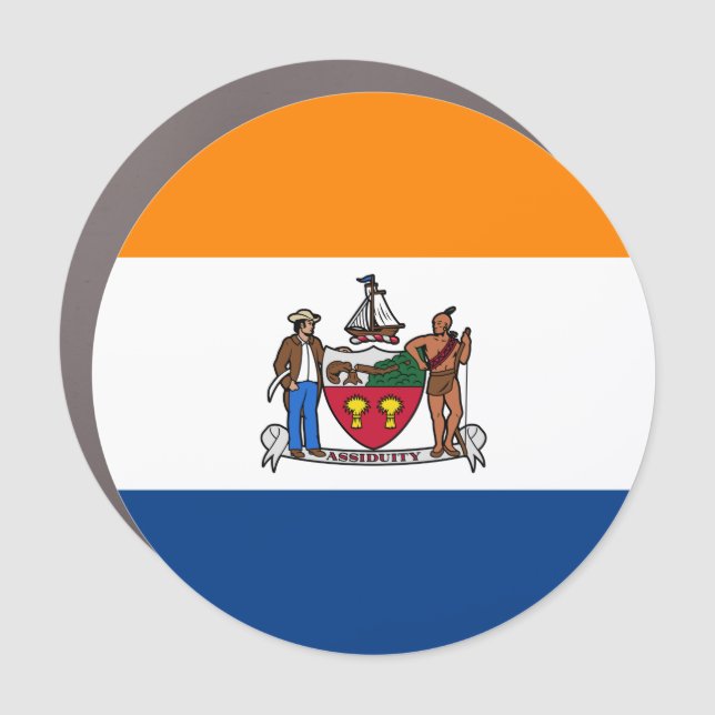 Flag of Albany, New York Car Magnet (Front)
