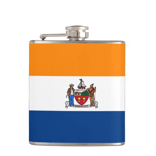 Flag of Albany New York Flask