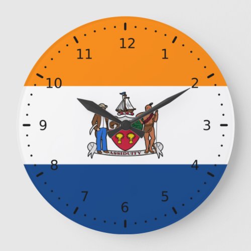 Flag of Albany New York Large Clock