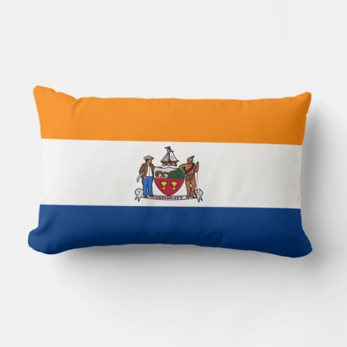 Flag of Albany New York Lumbar Pillow