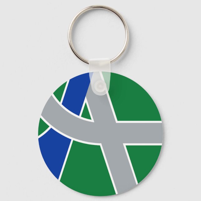 Flag of Albany, Oregon Keychain (Front)